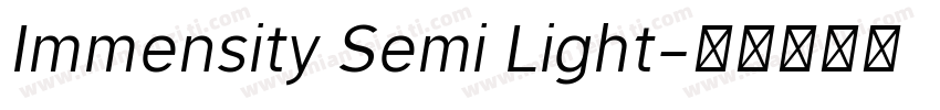 Immensity Semi Light字体转换